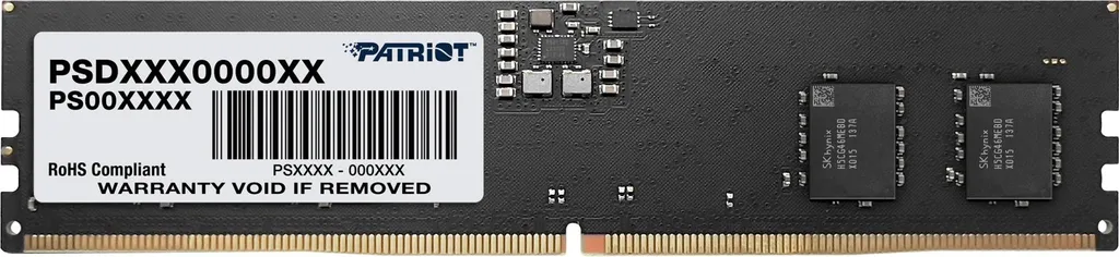 Mémoire Vive Haute Performance DDR5 8Go Patriot Signature 4800MHz Stabilité