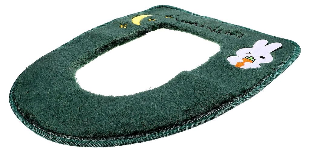 Plüsch Toilettensitzauflage mit Reißverschluss, warm und hautfreundlich, mit Griff, waschbar, für den Haushalt, zufällige Farbe und Stil