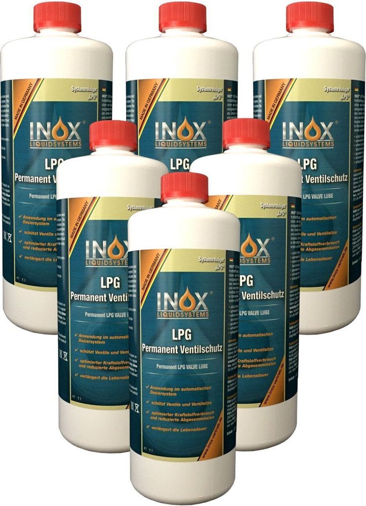 INOX LPG Autogas Ventilschutz 6x1L Reiniger für Autos mit Produktbild 
