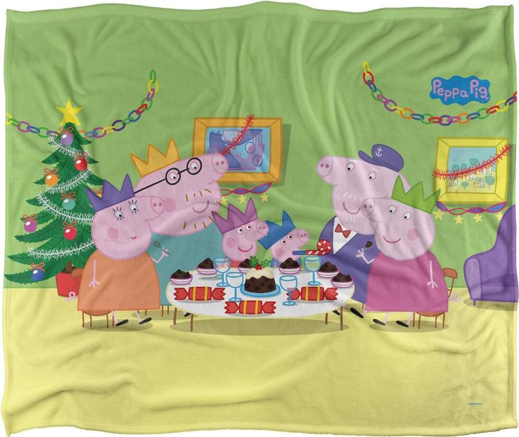 Peppa Pig - Decke "Peppa Pig Blanket, Christmas Dinner" TV18980 (Einheitsgröße) (Weiß)