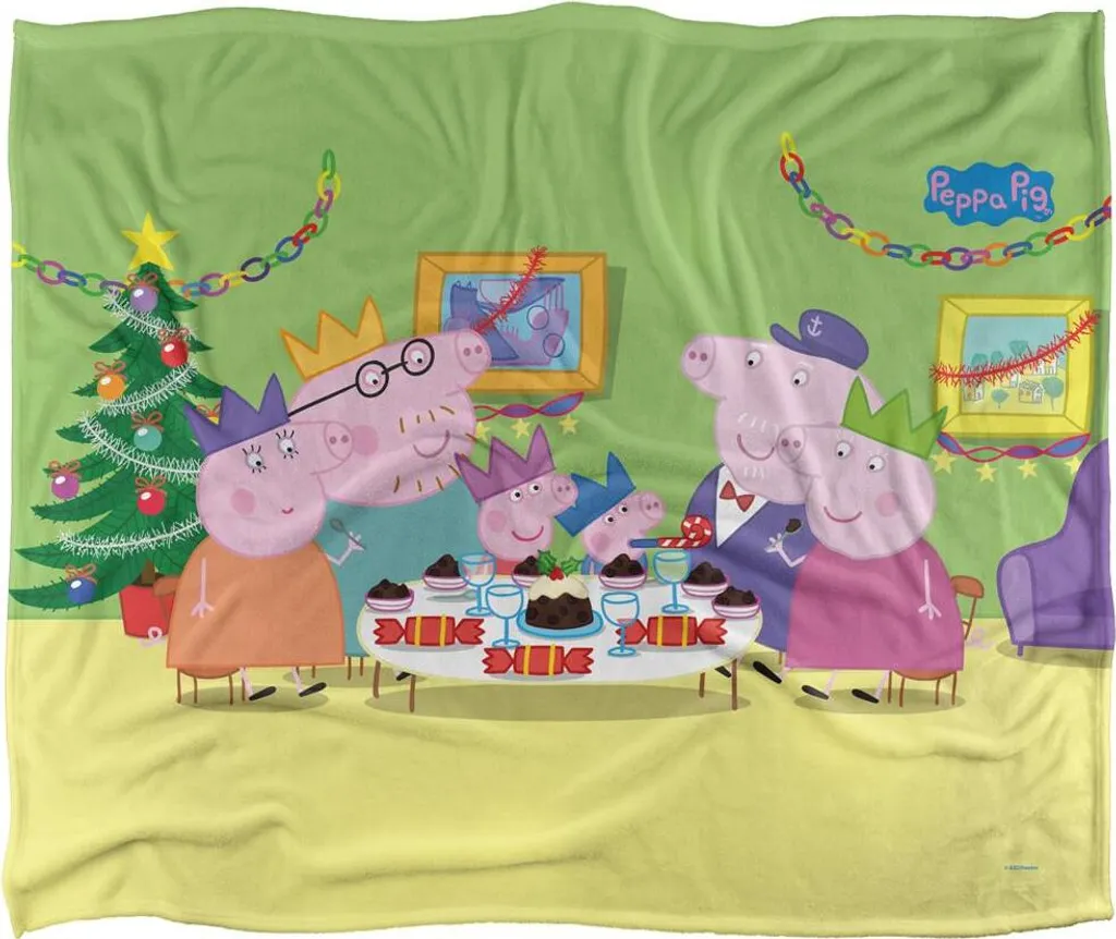 Plaid Peppa Pig Blanc pour Enfant Couverture de Noël Douce TV18980