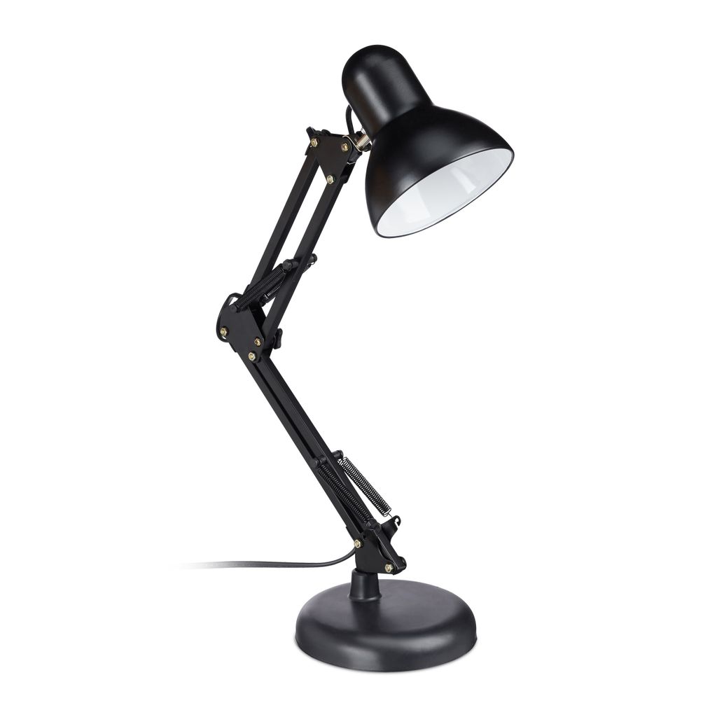 Relaxdays Retro Schreibtischlampe, Gelenk-Arm, schwenkbar, Produktbild 