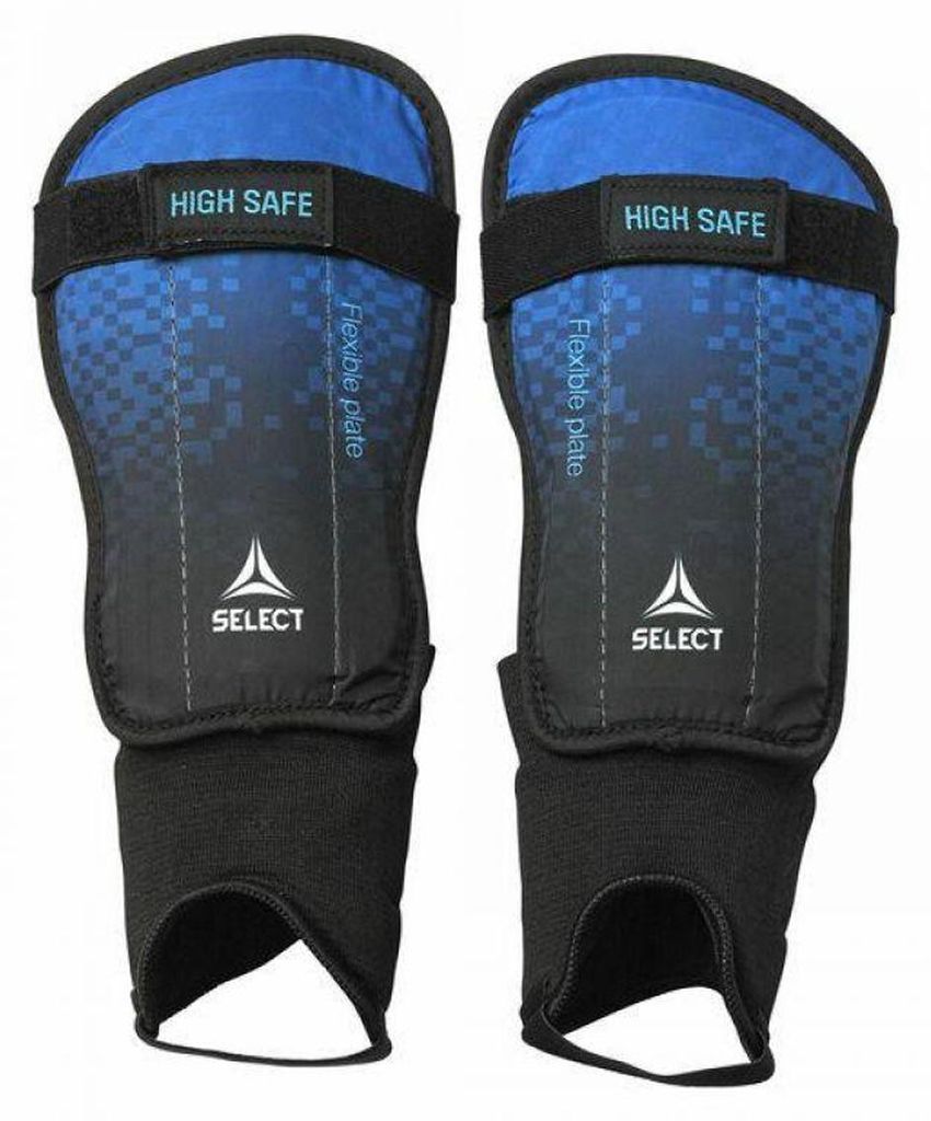Select - Herren/Damen Unisex Schienbein- und Knöchelschoner "High Safe" PP5055 (M) (Schwarz/Blau)