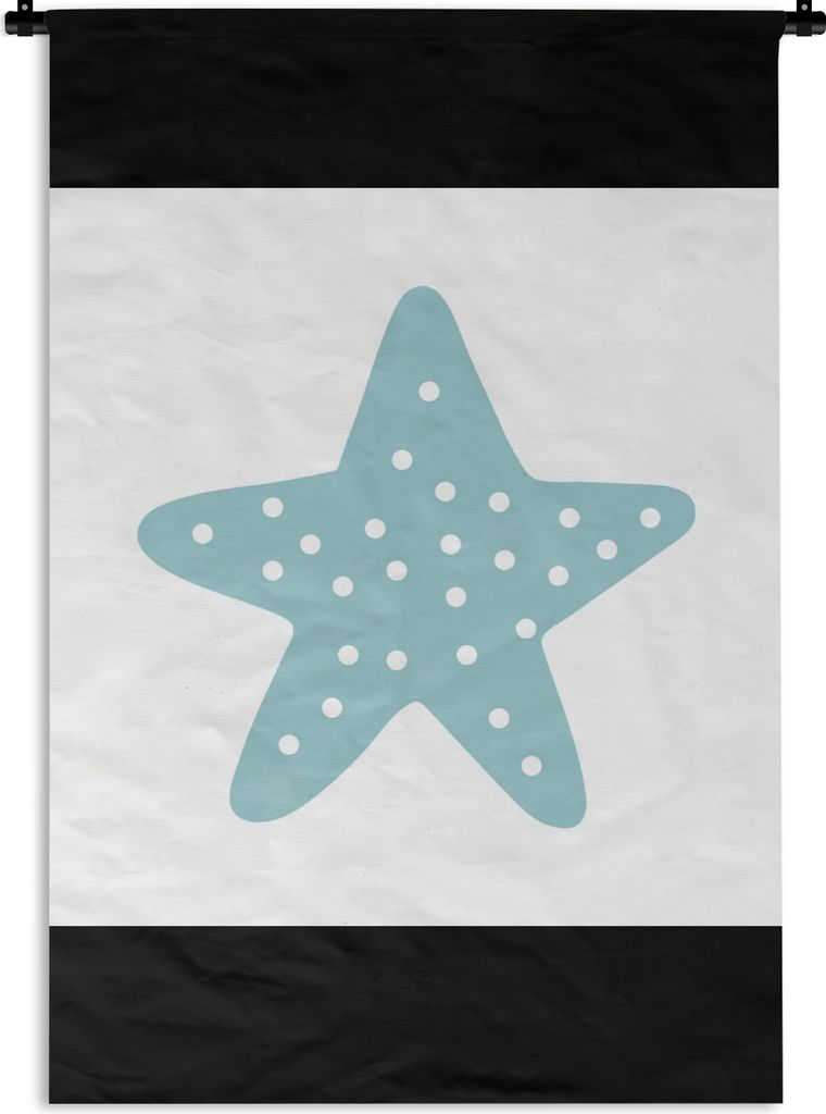 MuchoWow Wandteppich Wandbehang Stern - Punkte - Pastell - Mädchen - Jungen - Kinder 90x135 cm Tapisserie Dekoration Wandtuch - Baumwolle - Wand...