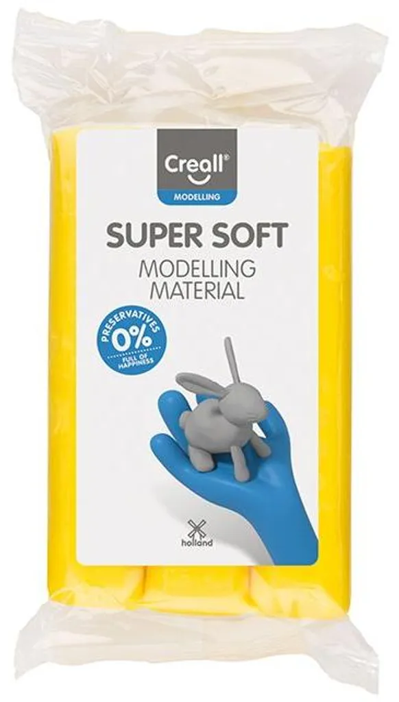 Pâte à modeler Creall Supersoft Jaune 500g : Texture extra souple unique - 2
