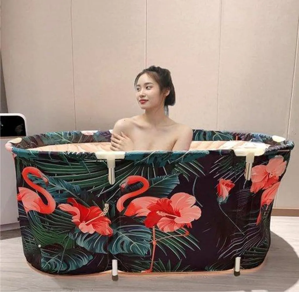 Baignoire pliable autoportante ergonomique - Modèle avec pieds stables