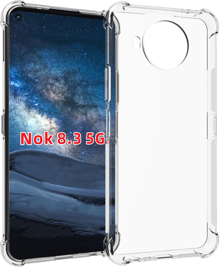 Nokia 8.3 Hülle, LaimTop Crystal Transparent Weich TPU Bumper Stoßfest Fallschutz Schutzhülle für Nokia 8.3