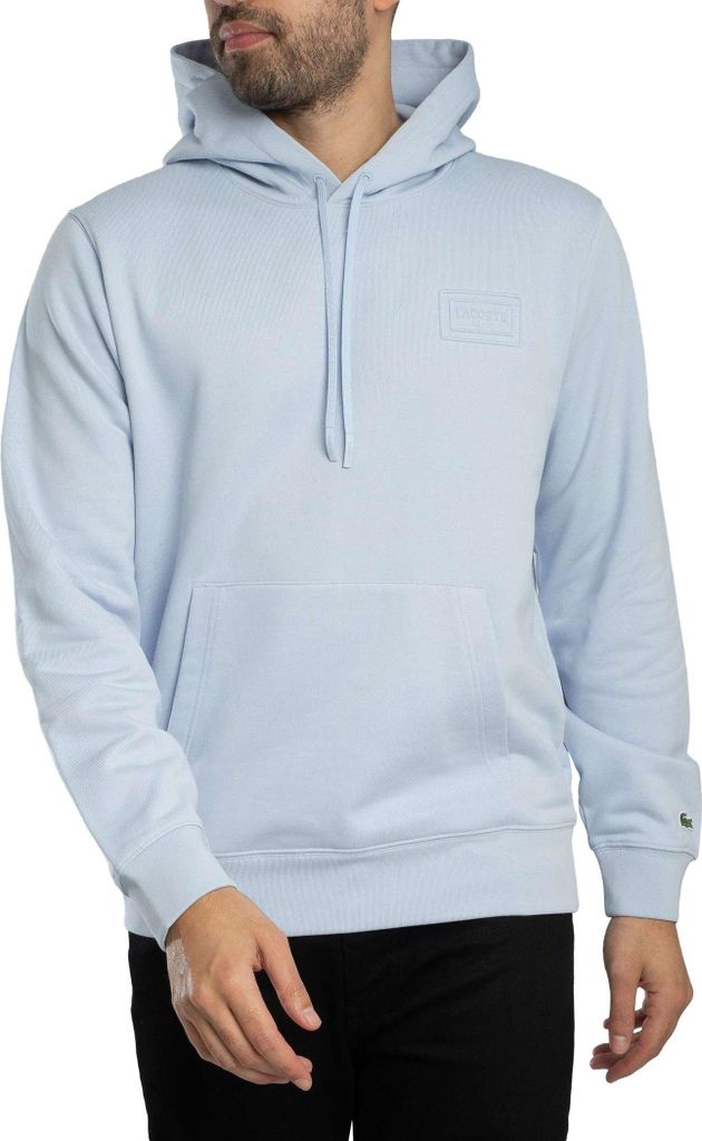 Lacoste Pullover-Hoodie mit geprägtem Logo, Blau S