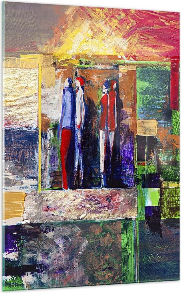 Bilder auf glas - Einteilig - Abstraktion modern - 70x100cm - Glasbilder - Wandbilder - Bilder - zum Aufhängen bereit - Wanddekoration aus Glas - ...
