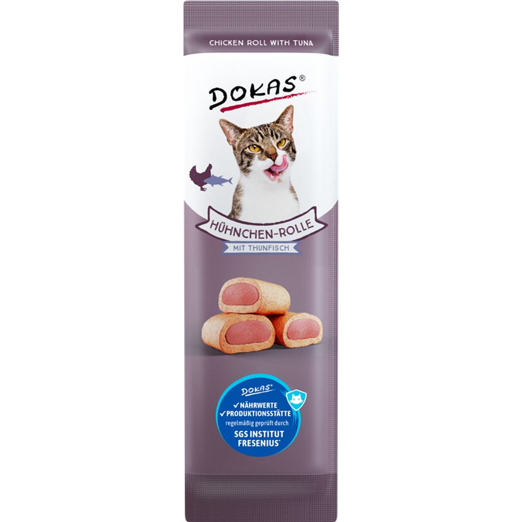 Dokas Hühnchen-Rolle mit Thunfisch, Snacks, Katze, Adult, Produktbild 