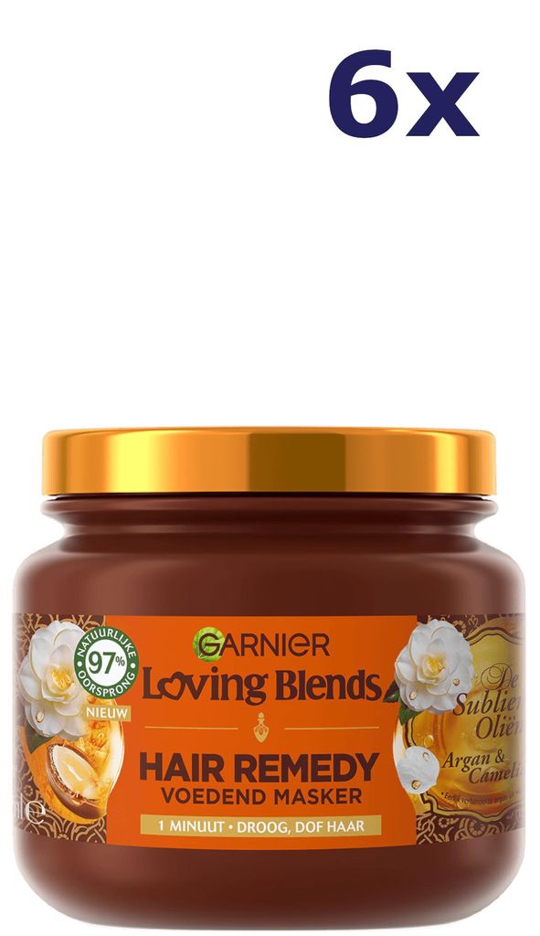 6x Garnier Loving Blends Masker 340ml Argan & Camelia