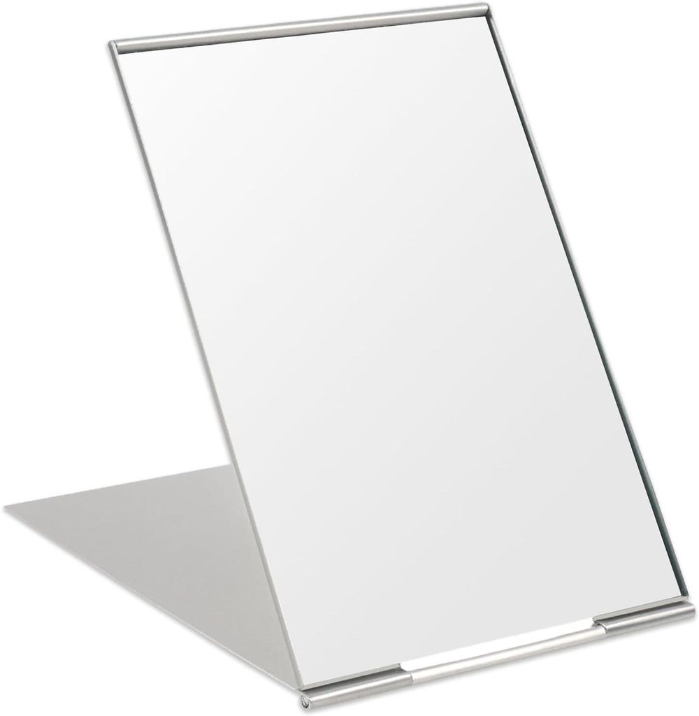 Super HD 15×10 cm Spiegel mit klappbarem Ständer, ultradünn und robust, tragbar für Reisen oder zur Verwendung auf dem Tisch
