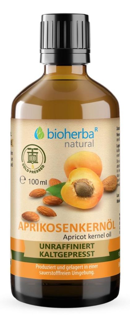 Bioherba Aprikosenkernöl kaltgepresst – Natürliches Aprikosenöl 100 ml