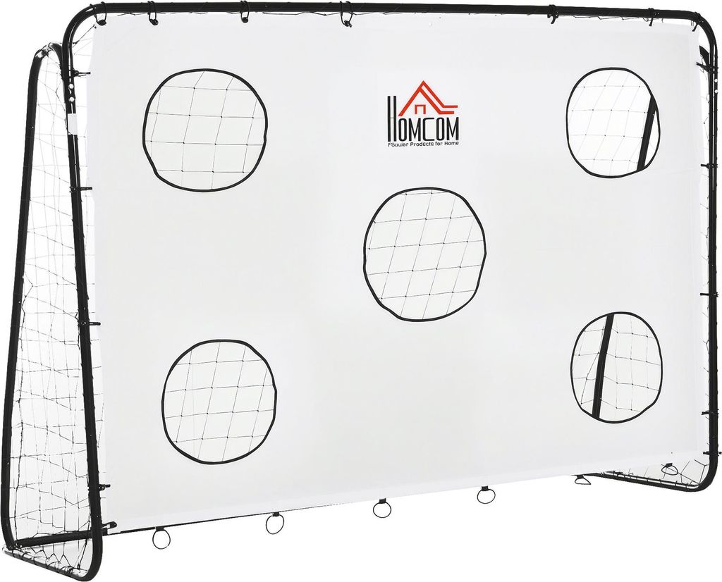 HOMCOM But de football 2 en 1 avec cible de tir, cage de Image du produit 