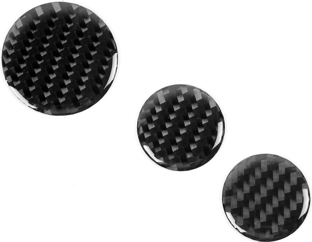 3-teiliges Linkslenker-Carbonfaser-Multimedia-Knopfabdeckungs-Dekor, passend für Mini F55 F56