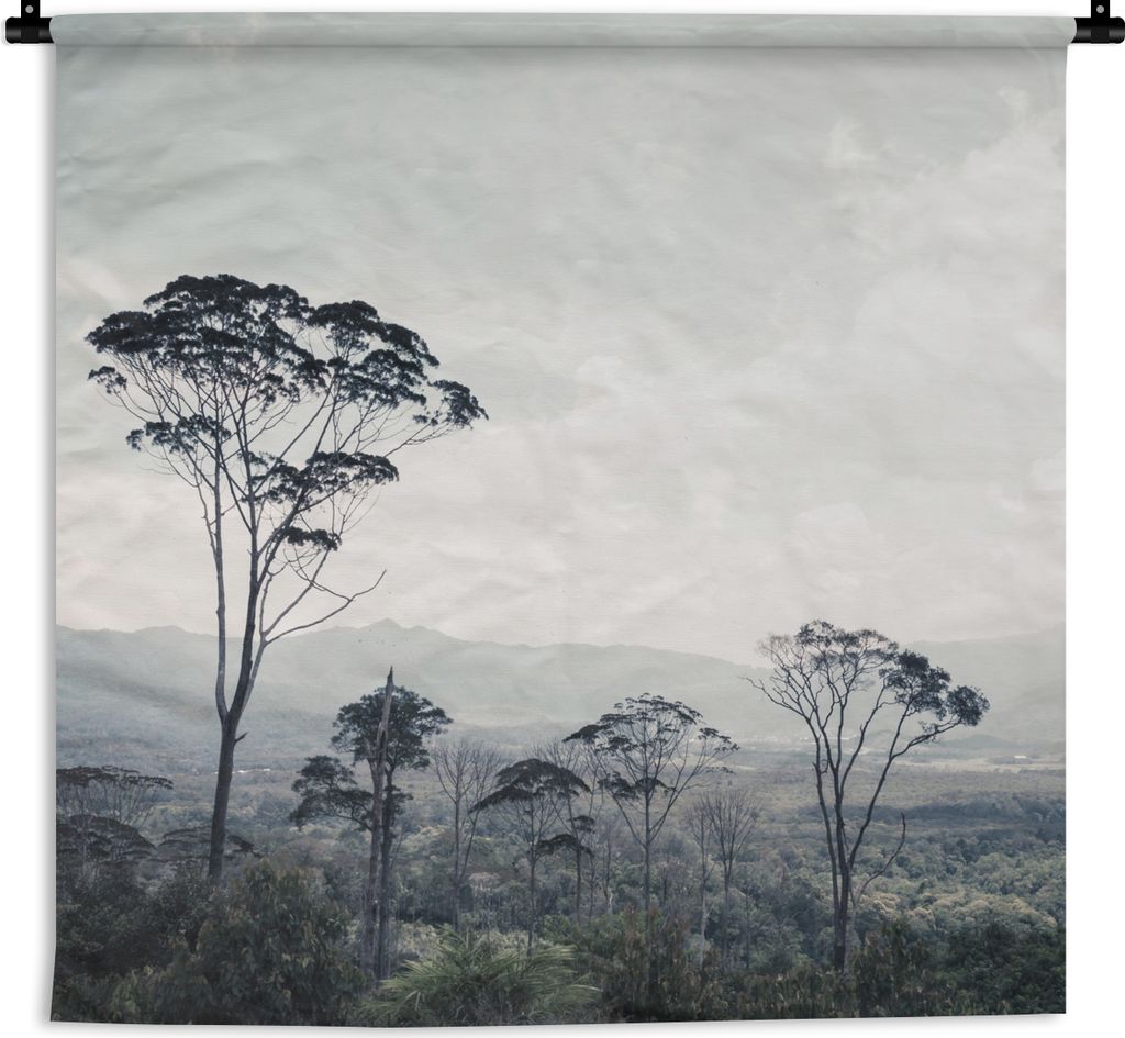 MuchoWow Wandteppich Wandbehang Bäume - Luft - Natur 90x90 cm Tapisserie Dekoration Wandtuch - Wandaufhänger