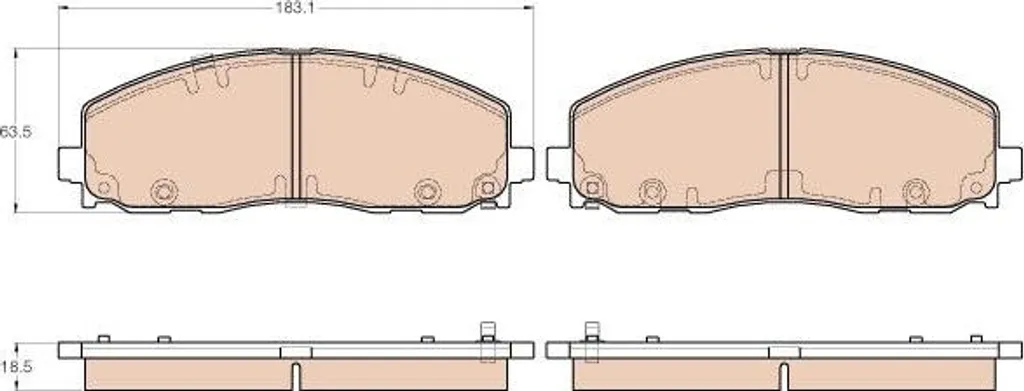 Plaquettes TRW GDB1944 - Freinage silencieux et conforme OE 68144163AB