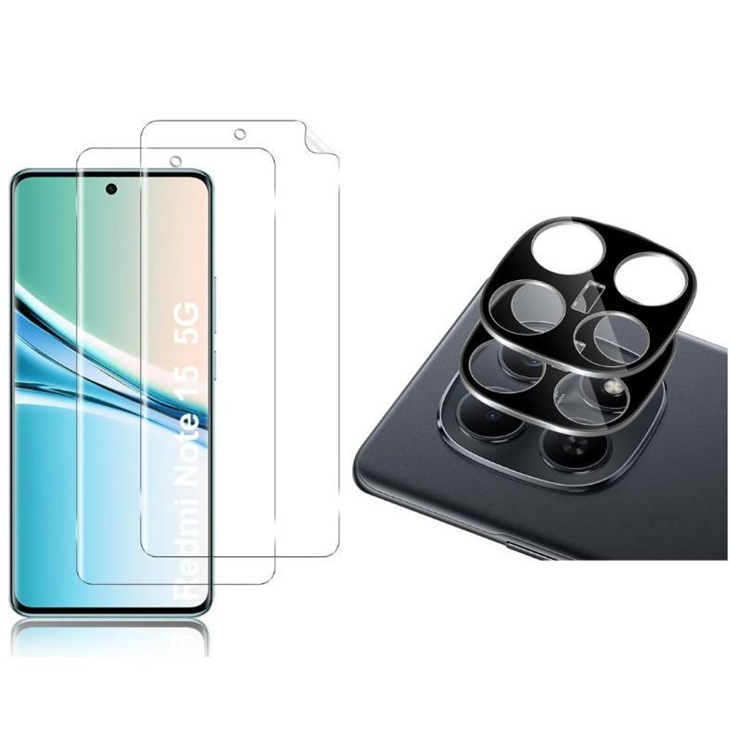 CLM-Tech 4er Set Schutzfolie kompatibel mit Xiaomi Redmi Produktbild 