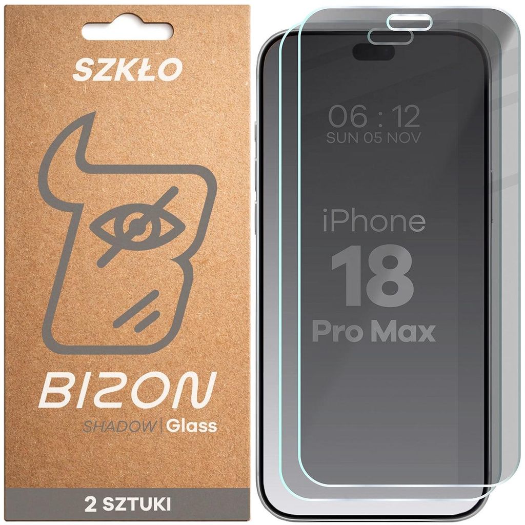 Gehärtetes Glas mit Privatschutzfilter für iPhone 18 Pro Produktbild 