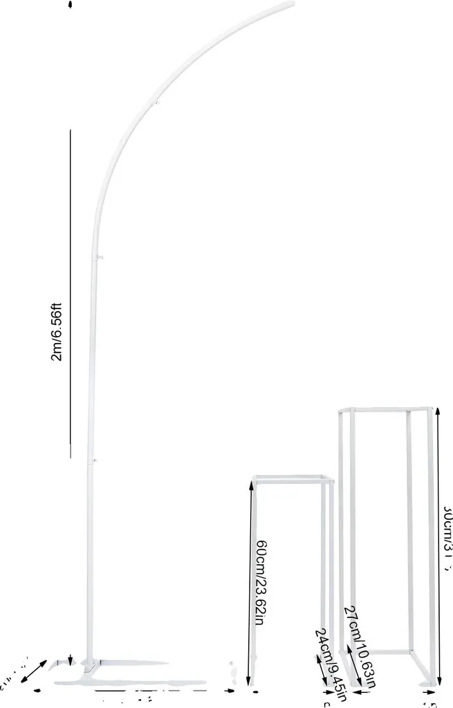 Support Stable Anti-basculement Blanc Taille M pour Événement Réussi