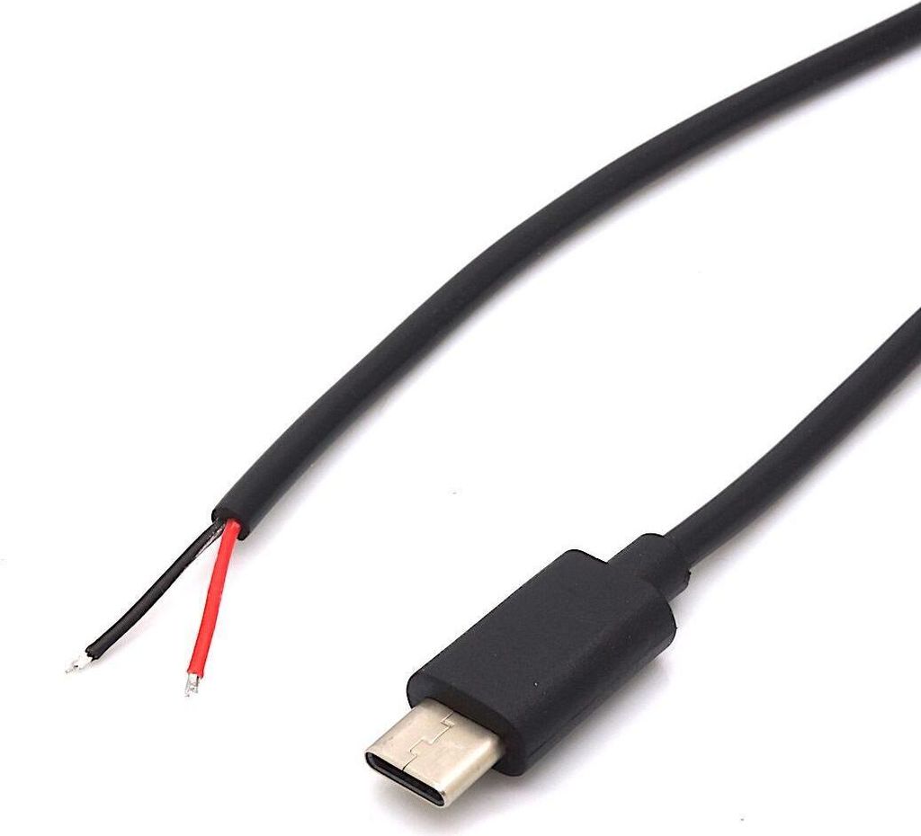 USB Type C Kabel mit offenem Kabelende zur Stromversorgung Produktbild 