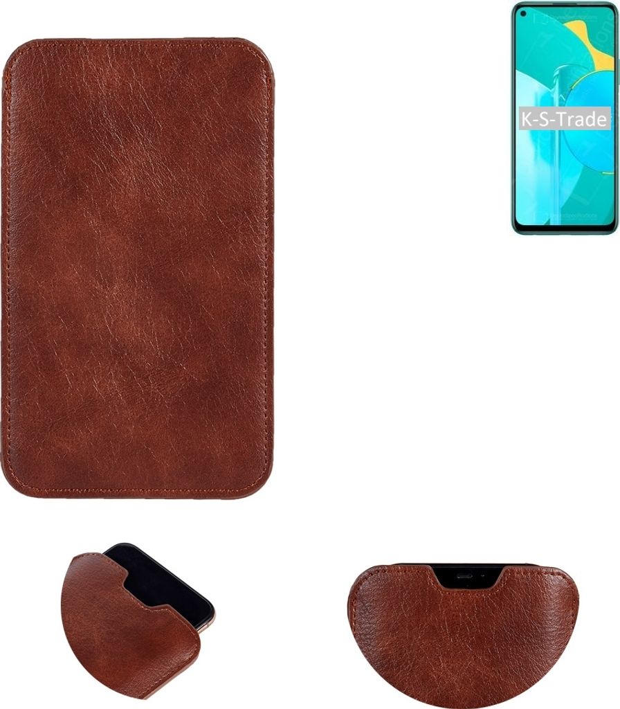 K-S-Trade Schutzhülle Handyhülle kompatibel mit Huawei Honor 30S Handytasche Kunstleder Sleeve in braun