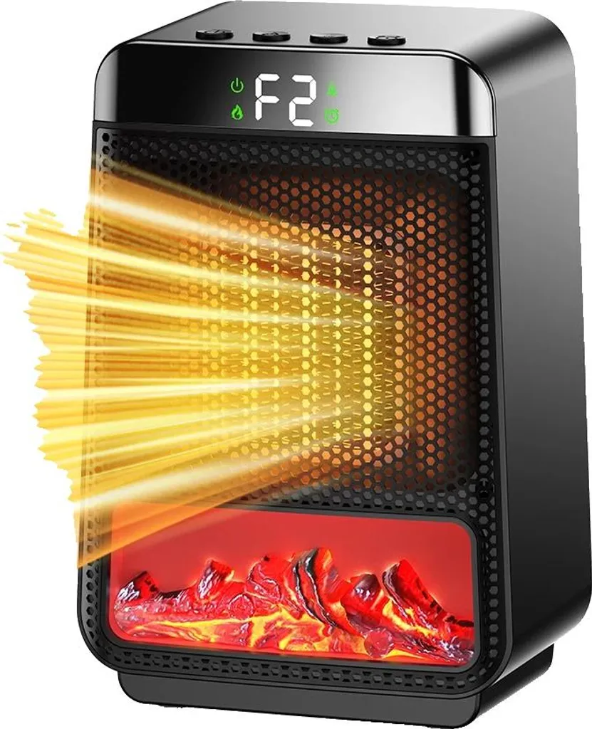 Radiateur soufflant électrique tactile noir : fini le froid en hiver