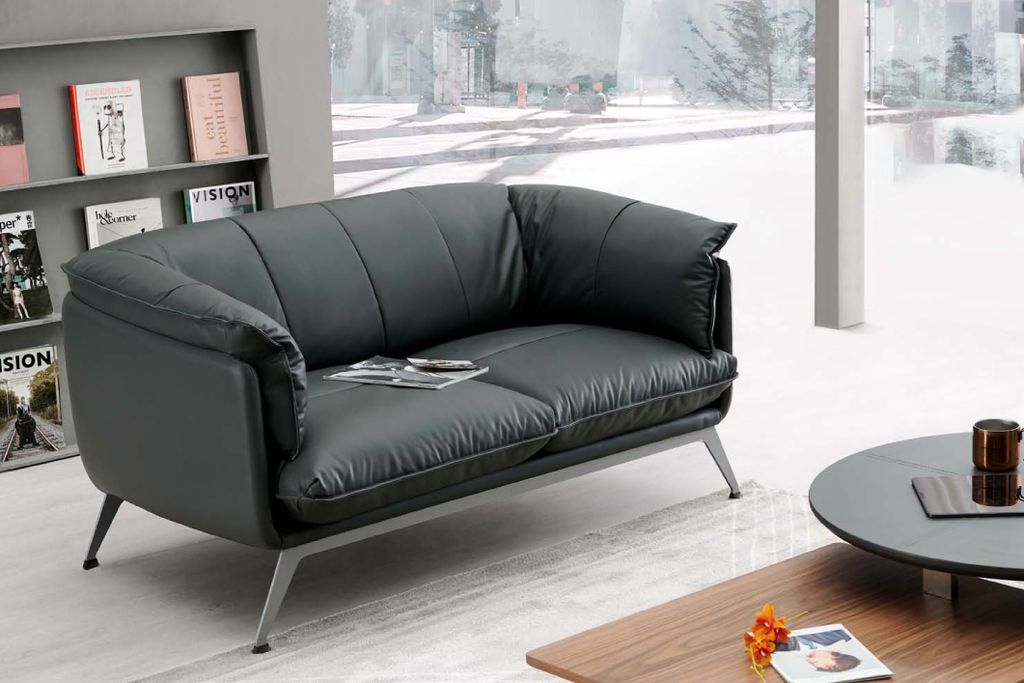 Leder Sofa Couch Zweisitzer Büro Einrichtung Lounge Club Sofas Couchen 2 Sitzer