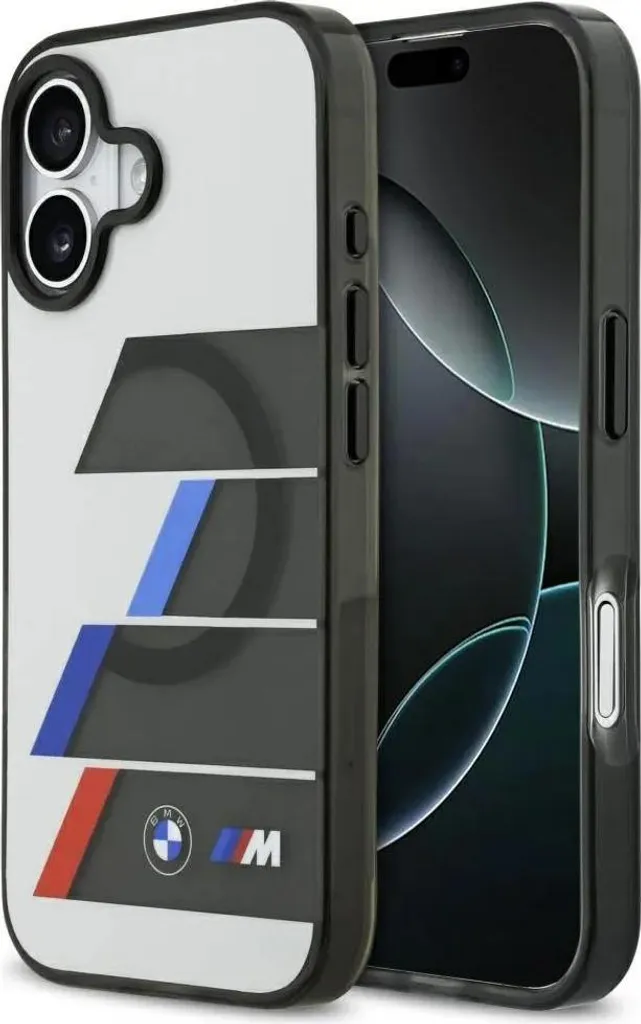 BMW M IML Custodia iPhone 17 Antracite MagSafe - Linee M Tricolor