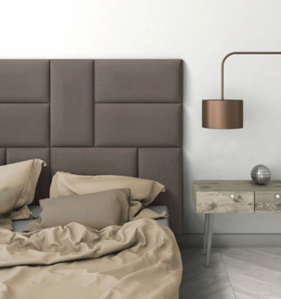Wandkissen Kordsamt braun Textil-Optik 30 x 60 cm