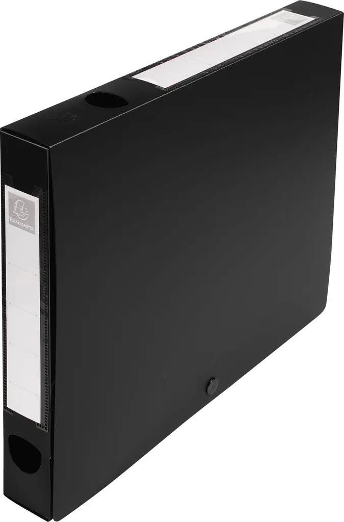 Exacompta 54631E Lot de 10 Boîtes de Classement Dos 40mm Noir A4 en PP