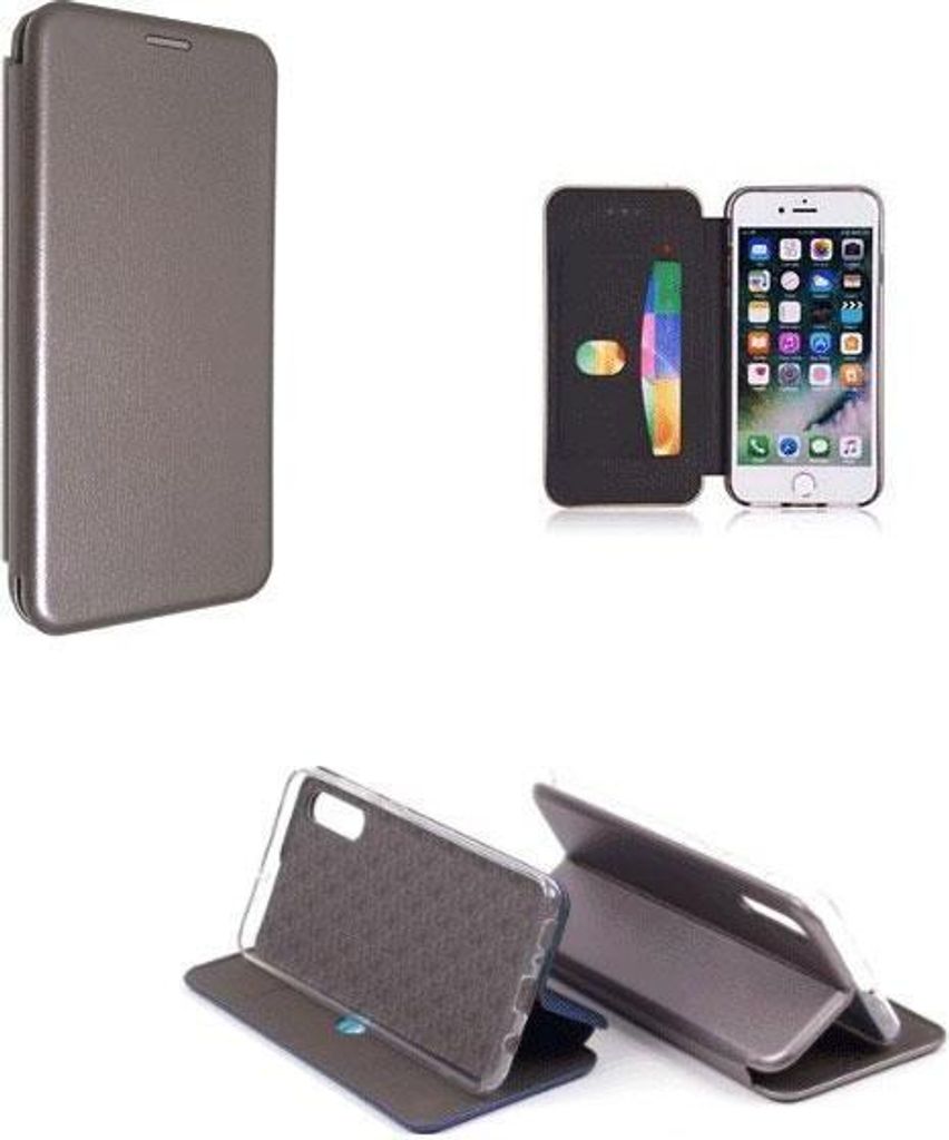 starfix Leder Flip-Tasche für Samsung Galaxy S10e grau