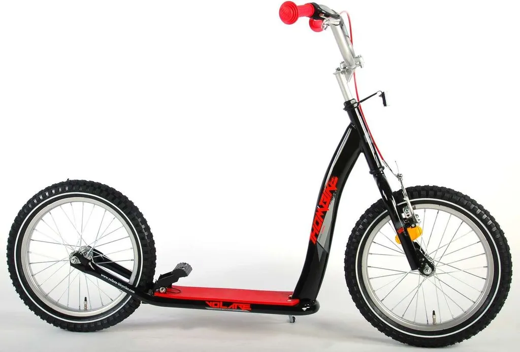 Trottinette Volare 16 pouces noir et rouge avec freinage haute sécurité