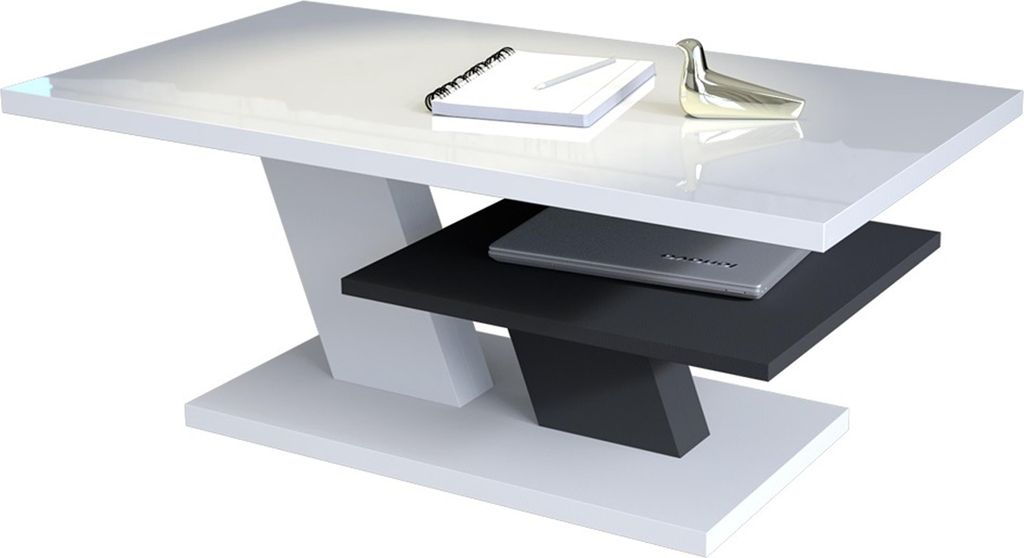 Design Couchtisch Tisch Cliff Wohnzimmertisch 110x60x45cm mit Ablagefläche