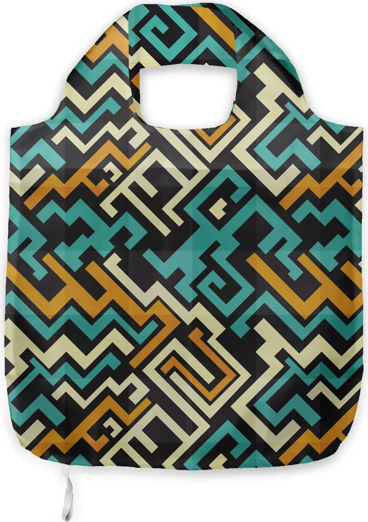 Borsa Shopping ABAKUHAUS Giallo Turchese - Trend Futuristico