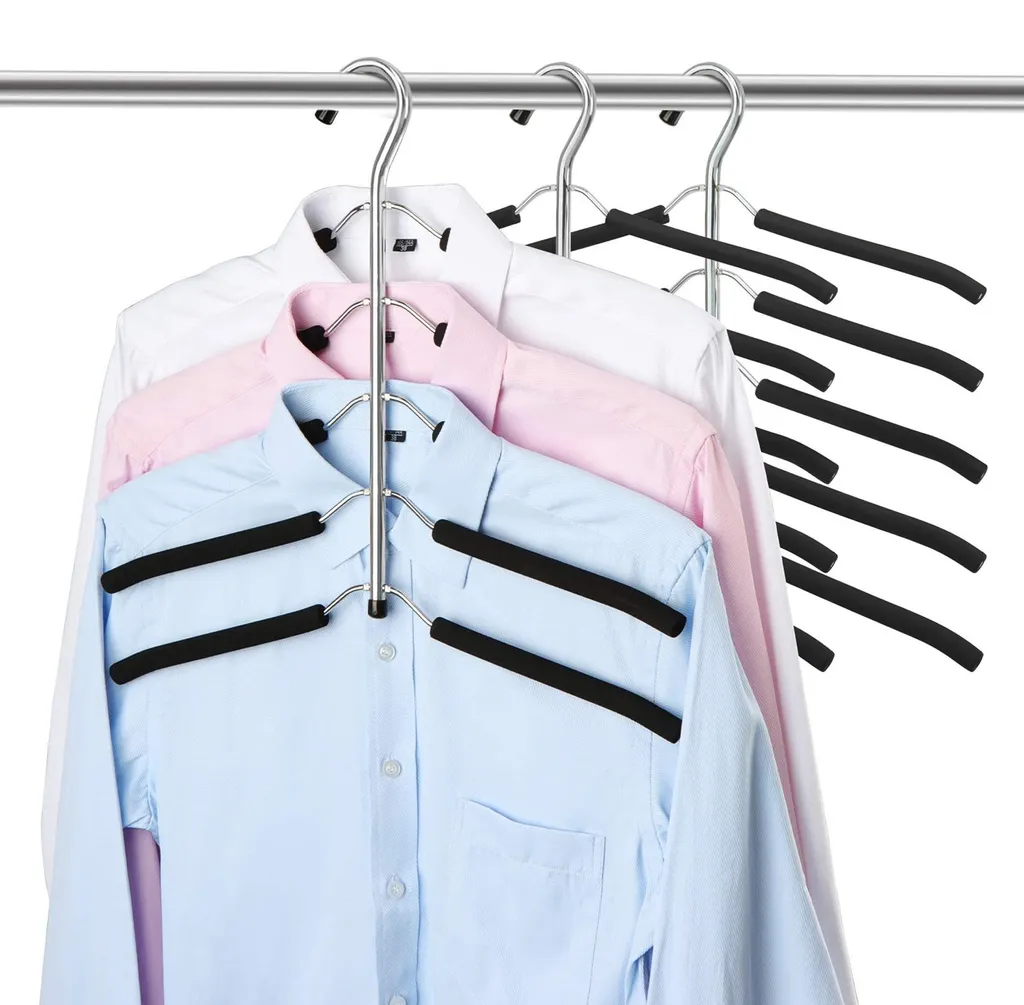 Organisateur de dressing suspendu multiple 5 niveaux antidérapant x3