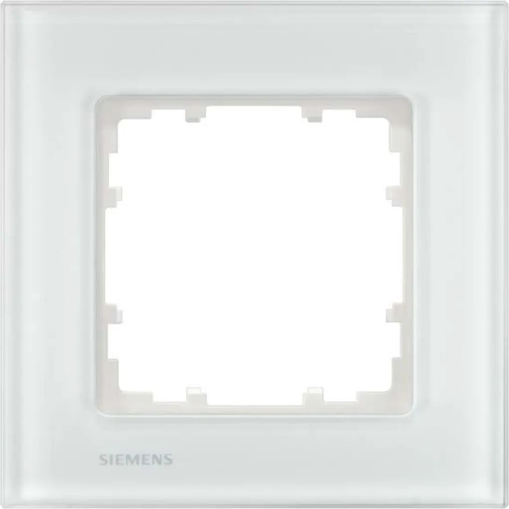 Cadre de Finition en Verre 1 Poste Siemens 5TG12011 Gamme miro Crystal