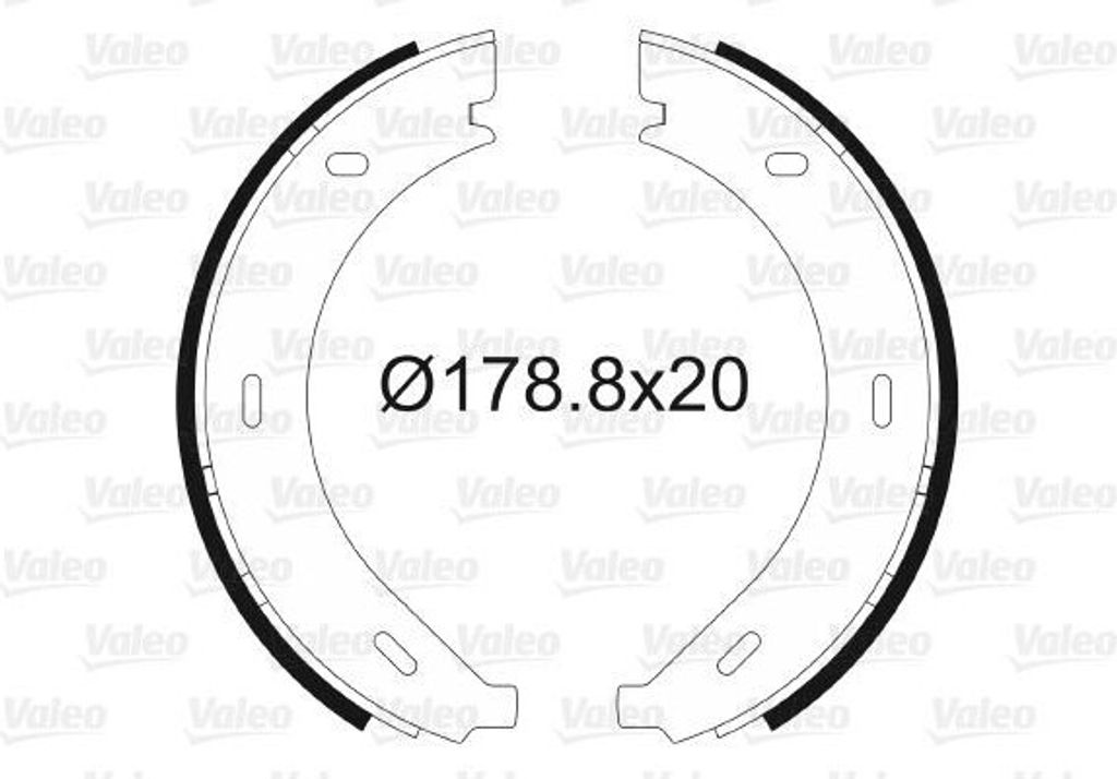VALEO 562745 Bremsbackensatz, Feststellbremse OE 6384200020 kompatibel mit V-Klasse, Vito