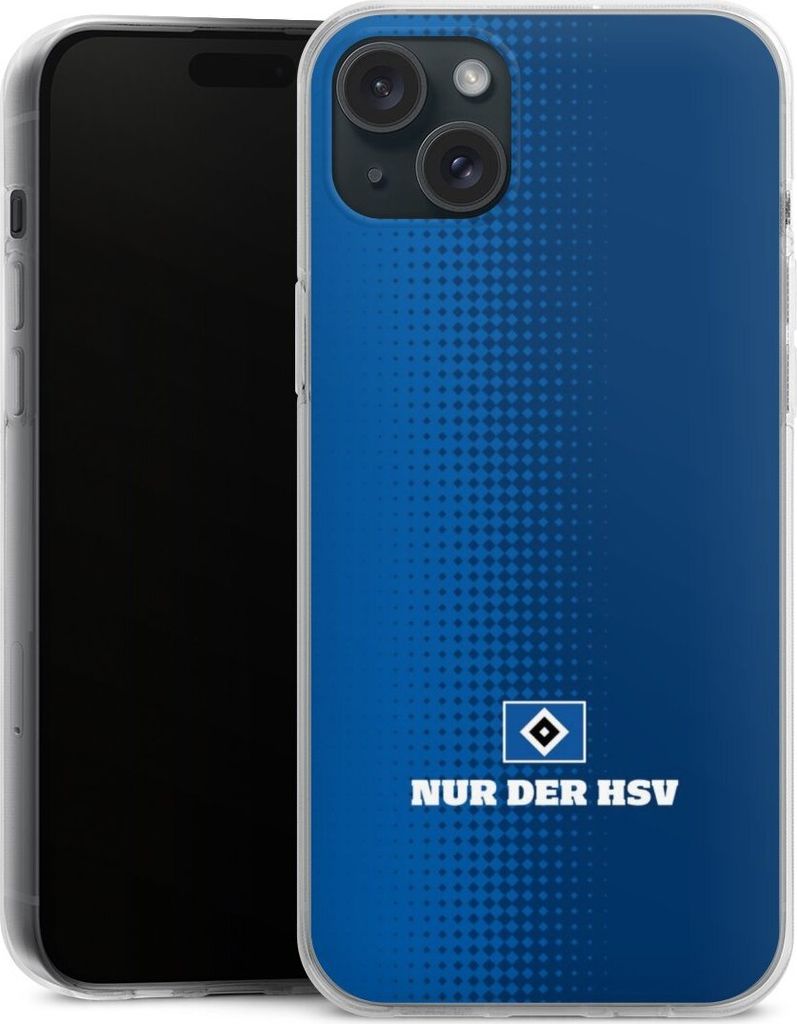 DeinDesign Handyhülle für Apple iPhone 15 Plus Silikon Hülle Case Smartphone Schutzhülle HSV Logo Offizielles Lizenzprodukt
