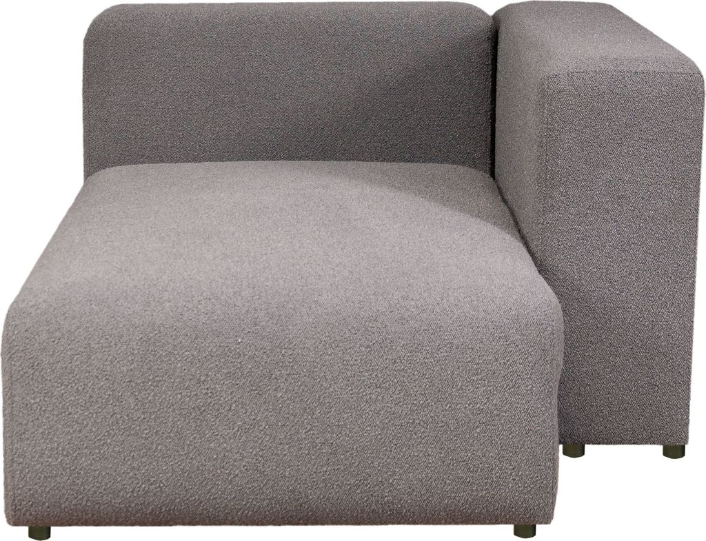 Sofa-Modul ‘Suldal’ Longchair mit Armlehne 153 x 109 x 68 cm Webstoff Grau