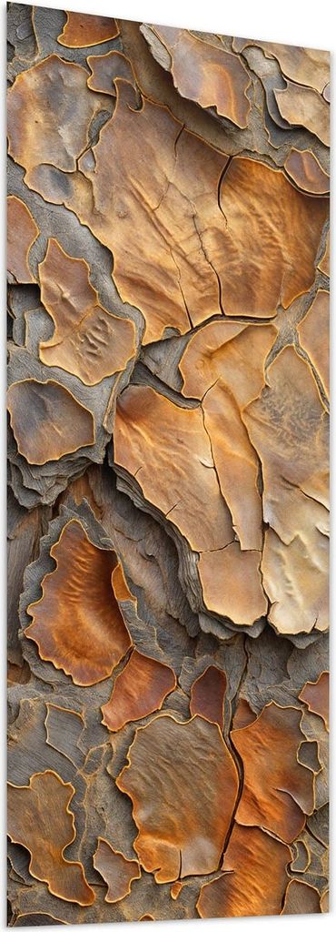 Glasbild 40x100cm in XXL für Wohnzimmer, Schlafzimmer Motiv Rinde Struktur Formen