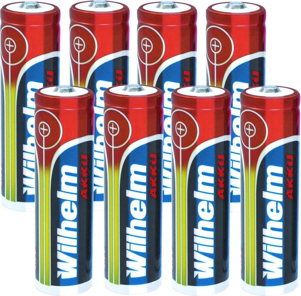 8 x Lithium Ionen Akku Wilhelm 37 V 800 mAh Typ 14500 Li Ion AA