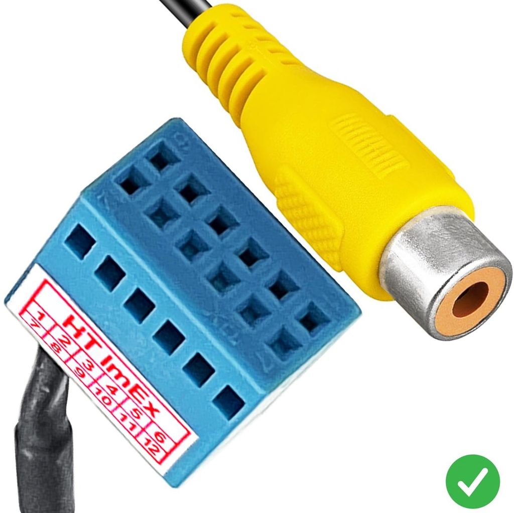Rückfahrkamera Adapter Cinch Quadlock Video kompatibel mit VW Composition Media