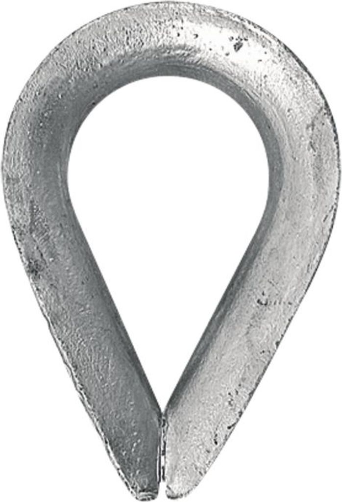 Verzinkte Muschelkausche für Seile 6 mm 10 Stk. 46084006/10