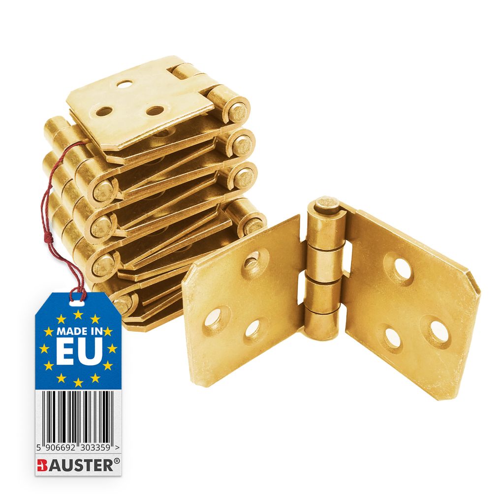 BAUSTER Verzinkte Scharniere 35x70 mm Umwickeltes Schwerlasttürscharnier Kastenscharnier Geflechtscharnier KIT 10 Stuck