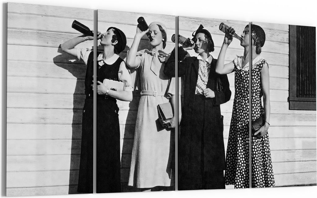 DEQORI Glasbild Echtglas 4x30x60 cm 'Eleganz im Rausch' Wandbilder XXL groß