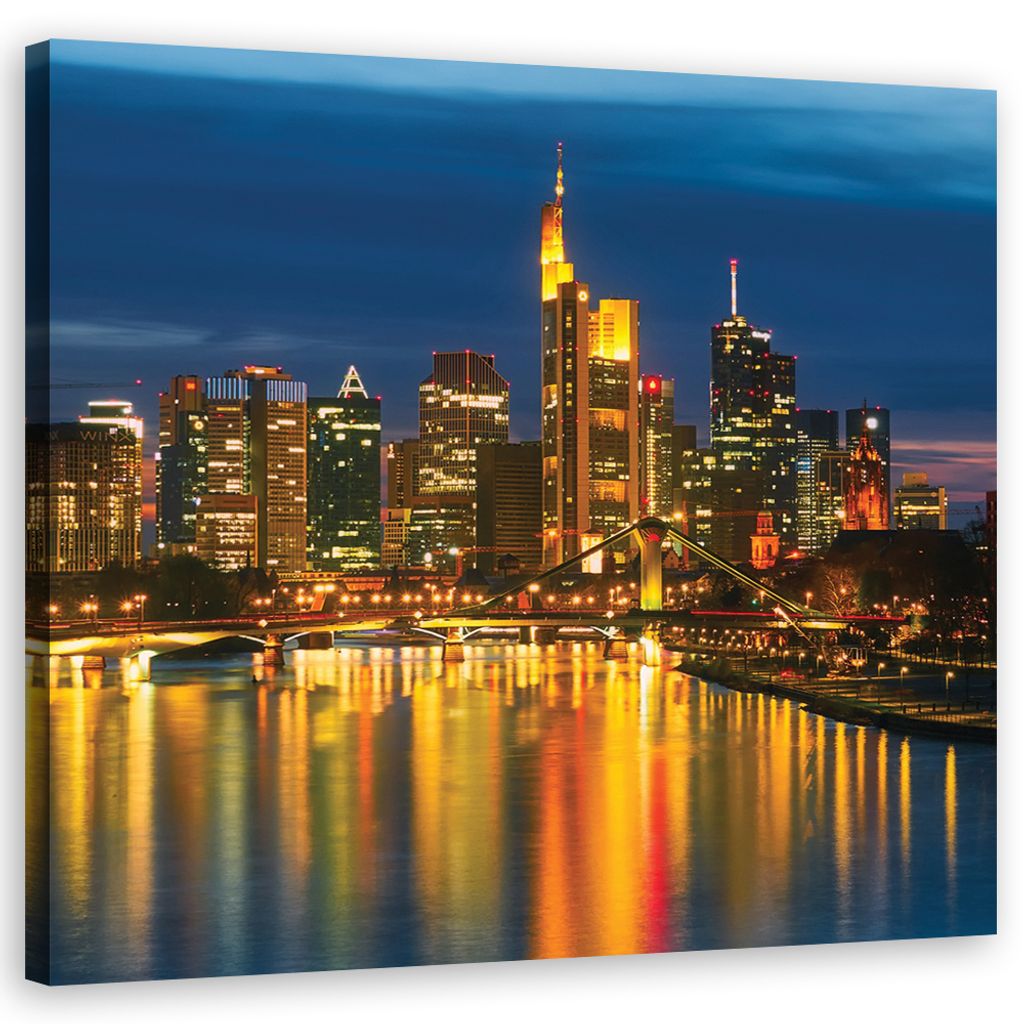 Leinwandbild städte & architektur - orange 30x30 cm Feeby orange wandbild bereit zum aufhängen