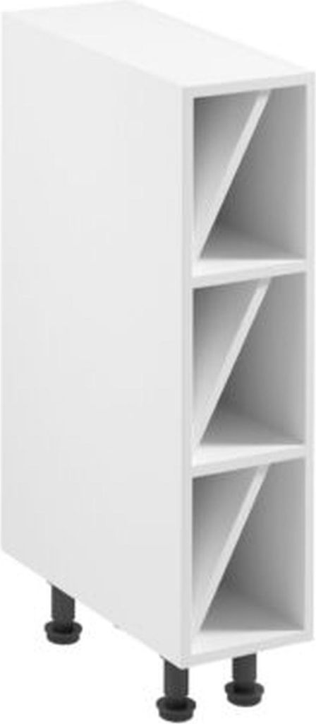 Schmaler Flaschenschrank Unterschrank Flaschenfächern Küchenschrank Weiß