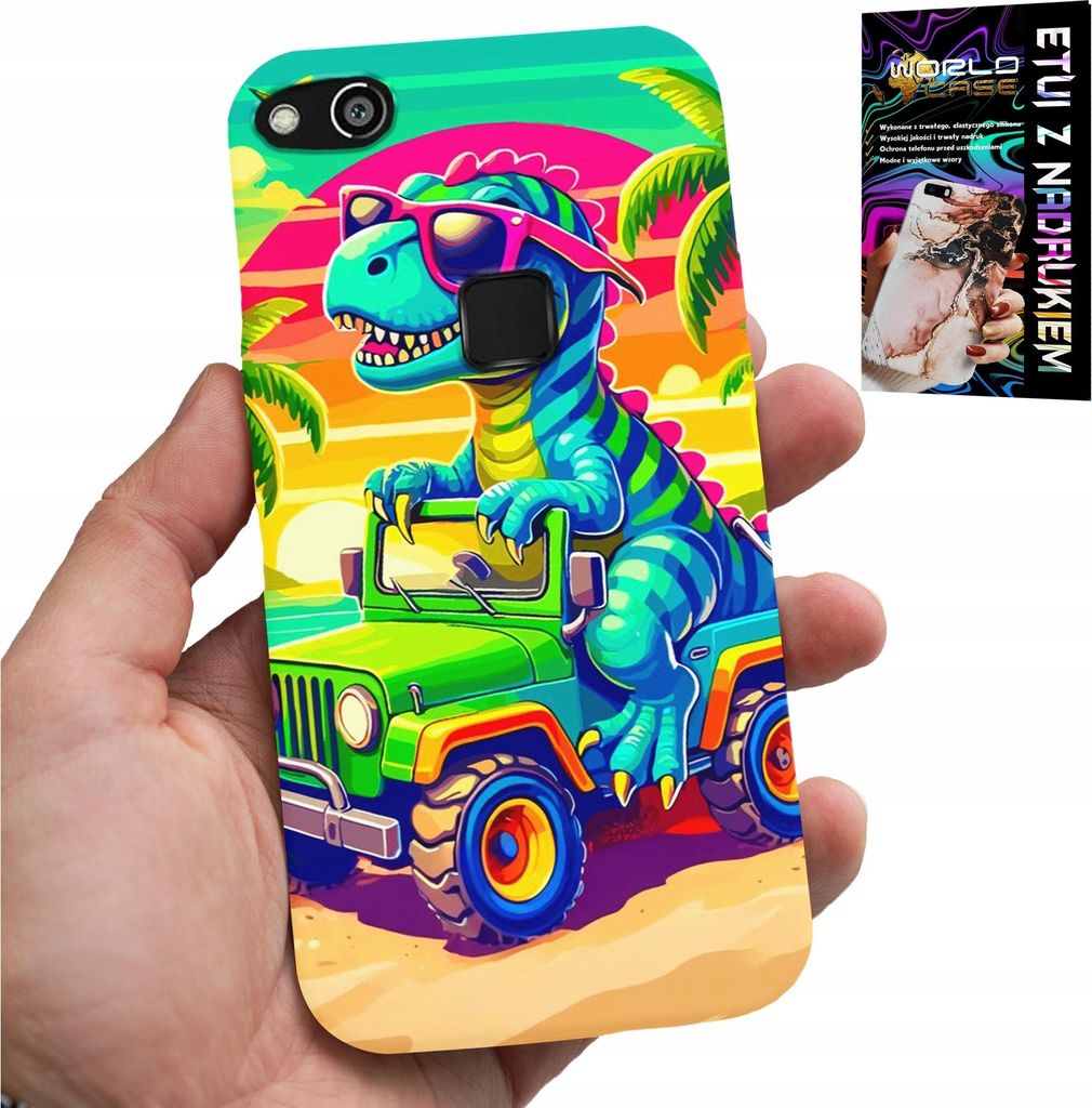 Fall Für Huawei P9 Lite 2016 - Dinosaurier In Einem Lkw-Designs Für Kinder