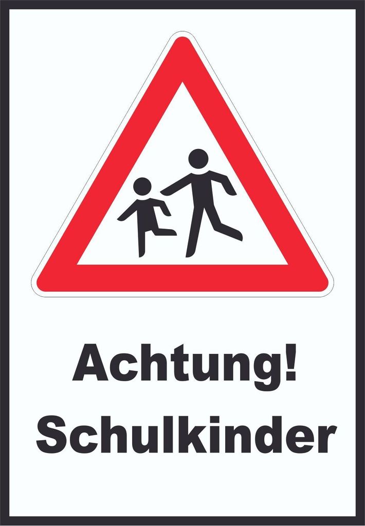 Achtung Schulkinder Schild A2 (420x594mm)